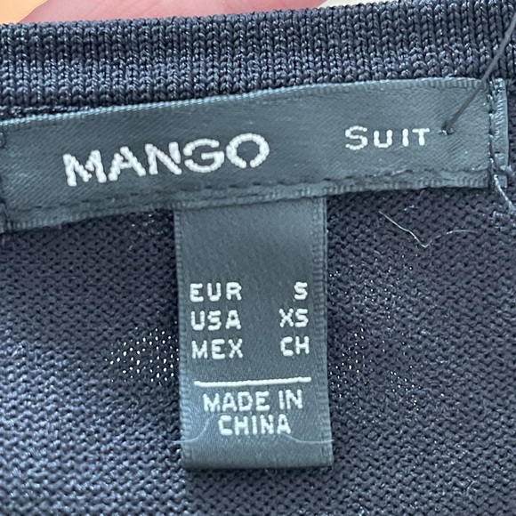 Mango Suit Striped Women White And Black knit Body Dress Size XS - Picture 8 of 16